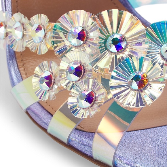 Aquazzura
Meteorite PVC Embellished Ankle-Strap Sandals - Picture 9 of 13